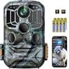 Rollei Fototrappola Rollei 4K WiFi, 48MP 4K Fototrappola Notturna Wifi con App e Sensore di Movimento Telecamera Caccia Notturna Infrarossi con Batteria e Schermo TFT-LCD da 2 Impermeabile IP65 per Animali