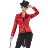 SMIFFYS Giacca frac con paillette, rossa, da donna Halloween