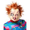 Rubie's Rubies Sposa di Chucky Movie Chucky cucita 3/4 maschera in vinile per adulti, taglia unica, Come mostrato, taglia unica