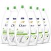Dove Docciaschiuma Rinfrescante, Idratante Dermo-Naturale, Cetriolo e Tè Verde, 1/4 Crema Idratante, Dermatologicamente Testato, Bagnoschiuma Uomo e Donna, 100% Bottiglia Riciclata* 6 Pezzi x 750 ml