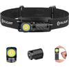 OLIGHT Perun 3 Mini Torcia Frontale Ricaricabile 1250 Lumen 155m Portata, Luce Bianca e Rossa, Leggera per Escursionismo, Campeggio e Outdoor (Nero)