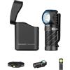 OLIGHT Perun 3 Mini Kit Lampada Frontale 1250 Lumen, Torcia Ricaricabile con Powerbank 5000mAh Portata 155m IPX8 5 Modalità Luce Ideale per Outdoor Trekking e Lavoro (Nero)