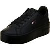 Tommy Hilfiger Tommy Jeans Sneaker Donna Tommy Jeans Flatform Ess, Nero (Triple Black), 41 EU