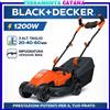 BLACK+DECKER BLACK DECKER tosaerba elettrico rasaerba macchina tagliaerba a spinta 1200W