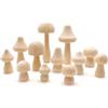 JZK-EA627520-9 JZK 12 piccoli funghi in legno non finiti per progetti fai te, ornamenti