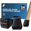 shinfly 24 Pezzi Gommini per Sedie Quadrati Silicone, Feltrini Sedie