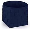 N8WERK Cesta in feltro 40x40x40 cm | Ideale per legna da camino e riviste | Resistente e versatile | Cesta pieghevole adatta per scaffali [Blu scuro]
