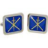 Giftshop UK Loggia massonica Master Of Ceremonies Gemelli Quadrati IN Cromata Scatola