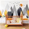 Ambiance Sticker Adesivo da Parete per Bambini, Decorazione Cameretta Gigante - Montagne