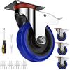 Forever Speed 4x Pesanti Ruote 125mm Ruote Girevoli con Freni Gomma