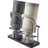 Yamazaki Home Yamazaki 5410 TOWER Bottle Drying Stand with Tray, black, Steel/ABS