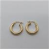 ORECCHINI A CERCHIO A SEZIONE TONDA IN ORO GIALLO 18KT 1,4 GRAMMI (8502)