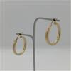 ORECCHINI A CERCHIO A SEZIONE QUADRATA IN ORO GIALLO 18KT 1,55 GRAMMI (8498)