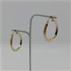 ORECCHINI A CERCHIO A SEZIONE TRIANGOLARE IN ORO GIALLO 18KT 1,3 GR. (8494)