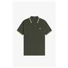 Fred Perry 🔵Fred Perry Polo M3600 Verde / Ghiaccio chiaro / Lemon Barley 05B Uomo New SS26