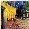 ArtPlaza Van Gogh Vincent-The Terrace Cafe_LG Pannello Decorativo, Legno MDF, Multicolore, 70 x 70 cm