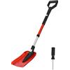 VEVOR Pala da Neve Pieghevole da 22 cm per Vialetto 91-102 cm Regolabile Leggera