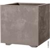 DEROMA VASO CUBO DEROMA MILLENNIUM R 25 CM SANDSTONE CON RISERVA ACQUA