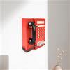 Supporto per Telefono Fisso Decorazione Murale Elegante Ornamento in Metallo per