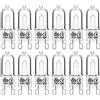 Jaenmsa Lampadine g9,12 pezzi, Lampadina alogena 33W 230V 396LM