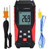 Tekcoplus Ltd Termometro digitale a termocoppia con due sonde a termocoppia tipo K -328
