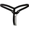 Fetish Perizoma Fetish Catena Bondage Play G-String Real Leather nero pelle PU one size