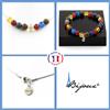 A Bijoux Pietre E Minéraux. Parure Gioielli Braccialetto Collana Perle Legno + Agata