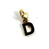 CIONDOLO PENDENTE IN ORO GIALLO 9K INIZIALE D LETTERA D CON CUORE LUNGHEZZA 6 MM