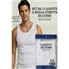 Golden line 3 CANOTTE UOMO SPALLA LARGA Costina Rigata 100% COTONE MADE IN ITALY VOGATORE
