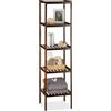 Relaxdays GmbH Relaxdays Mobile da Bagno in bambù con 5 Ripiani, Scaffale a Colonna,