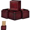 Relaxdays Set di 4 Rialzi per Mobili, Aumento in Altezza di 8,5 cm per Tavoli, Sedie, HLP: 10 x 11,5 x 11,5 cm, Marrone