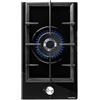PremierTech® Piano Cottura a Gas 1 fuoco 30cm Vetro Nero 1 bruciatore PremierTech PC301G
