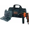 BLACK+DECKER Trapano a percussione a filo 710W azione martellante ad alte presta