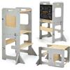 labebe Torre Montessori per bambini Pieghevole Learning tower con lavagna Multifunzione
