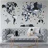 WoodLeo Mappamondo in legno (in italiano) - Decorazione murale in 3D -