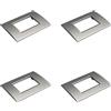 A2ZWORLD 4 Pezzi Placca Plastica Quadrata, 3 Moduli Posti Per Scatola 503,