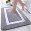 Homaxy - Tappeto da bagno antiscivolo, lavabile, in morbida microfibra a