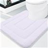 Homaxy - Tappeto da bagno in microfibra, antiscivolo, morbido, con