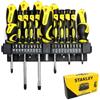 Stanley Set 57 pezzi di Giraviti Inserti e Bussole, colore nero e giallo, marca Stanley