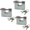 Palucart [1, 3Pz] Lucchetto Corazzato in Metallo Antiscasso con 3 chiavi 50 mm - 7607