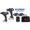 Hyundai Kit trapano elettrico + avvitatore ad impulsi a batteria 20V Hyundai 25852 CE