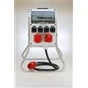 EHMANN Distributore professionale mobile con telaio e interruttore FI/LS, Made in Germany, 6 uscite (1 x CEE 32 A/1 x CEE 16 A/4 x 230 V~), cavo da 2 m H07RN-F 5G 6,0 mm², IP54, K2, BGI-GUV-I608