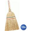 Crazystock selected 10x Bundle Scopino Saggina + Manico Legno Cm 15