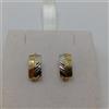 ORECCHINI BOTTONE A MONACHELLA IN ORO GIALLO E BIANCO 18KT 1,5 GRAMMI (8521)