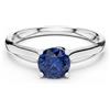Senza marchio Anello di fidanzamento certificato con pietre preziose zaffiro blu di Ceylon ...