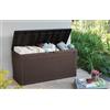 CASSAPANCA BAULE CONTENITORE KETER EFFETTO LEGNO COMFY MARRONE 116X44X57H 270LT