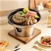 Piccola griglia da tavolo antiaderente giapponese per spiaggia, giardino,