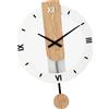 Orologio da parete in vetro e legno Decorazione artistica da parete Pendolo