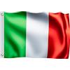 MONZANA® Bandiera Italia Nazionale 150x90cm Occhielli in Metallo 100%
