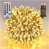 SALCAR Luci Natalizie, 20m 300 LED Catena luminosa con Telecomando, 8